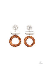 Load image into Gallery viewer, Woven Whimsicality - Brown earring D070
