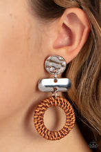 Load image into Gallery viewer, Woven Whimsicality - Brown earring D070

