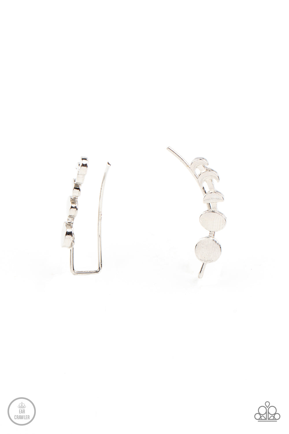 It's Just a Phase - Silver ear crawler earring 2239