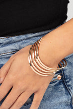 Load image into Gallery viewer, Tantalizingly Tiered - Gold cuff bracelet D020
