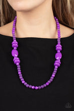 Load image into Gallery viewer, Tropical Tourist - Purple necklace D070

