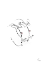 Load image into Gallery viewer, Full Out Flutter - Pink hoop earring D054
