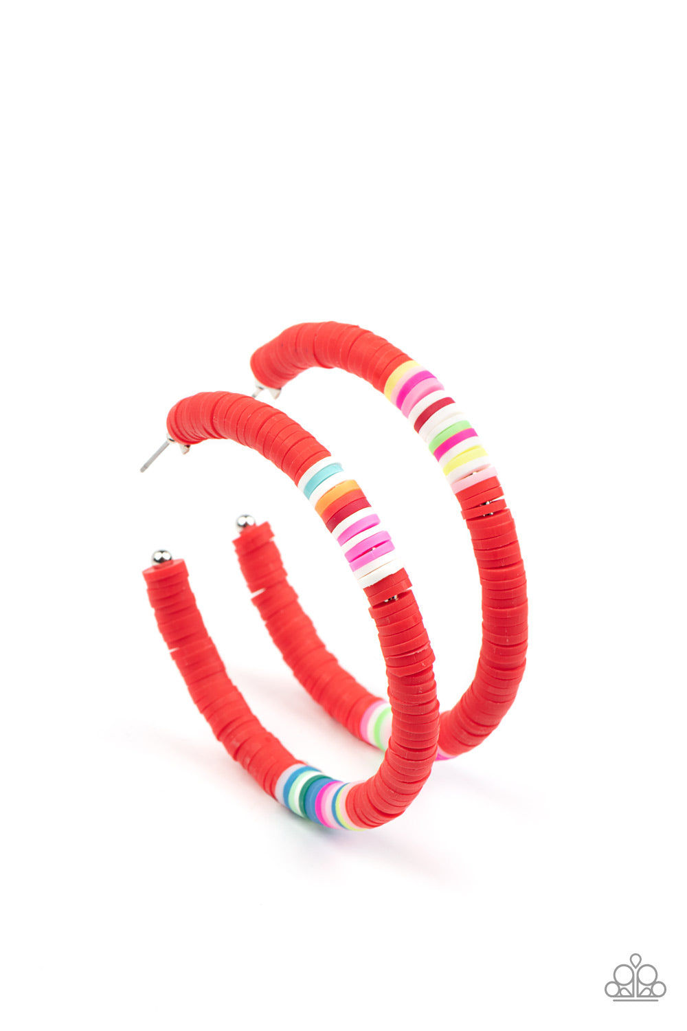 Colorfully Contagious - Red hoop earring 629