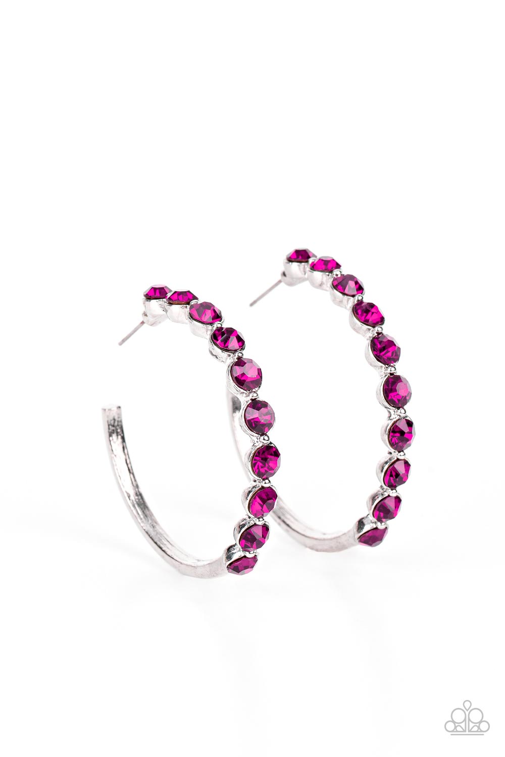 Photo Finish - Pink hoop earring D026