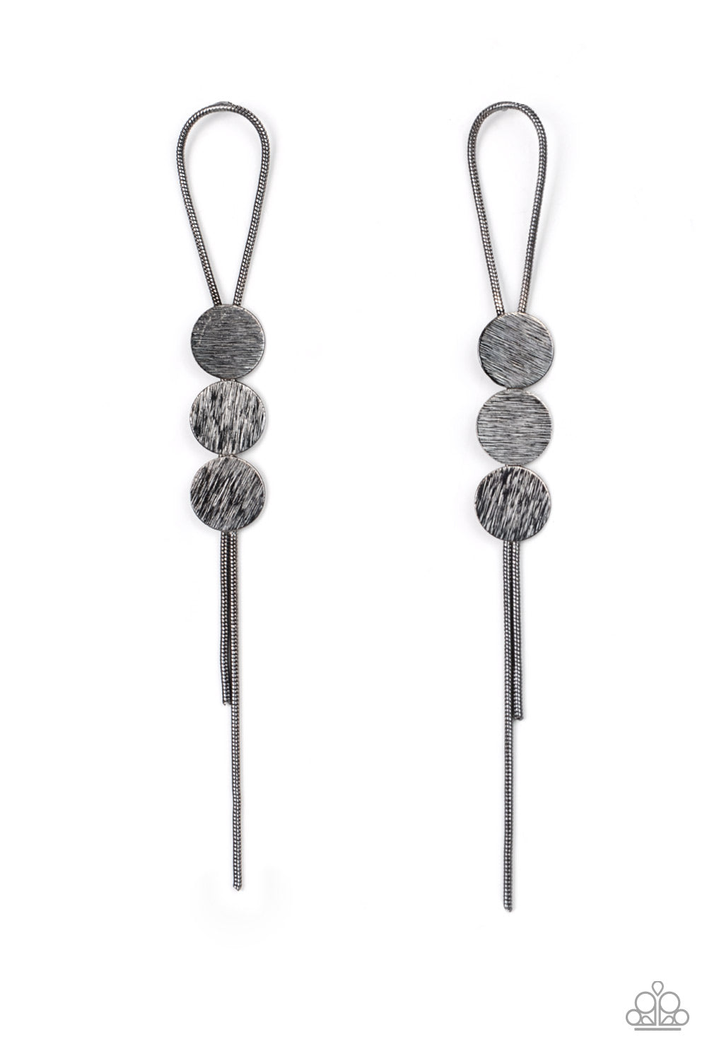Bolo Beam - Black post earring 2236
