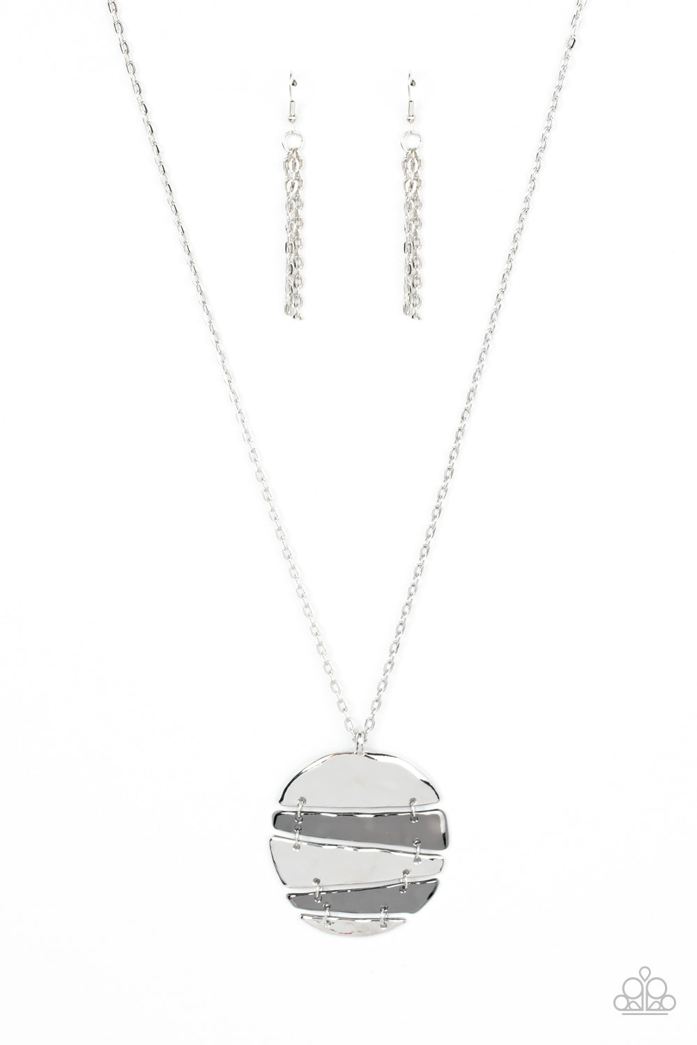 Shattered Sunset - Silver necklace D064