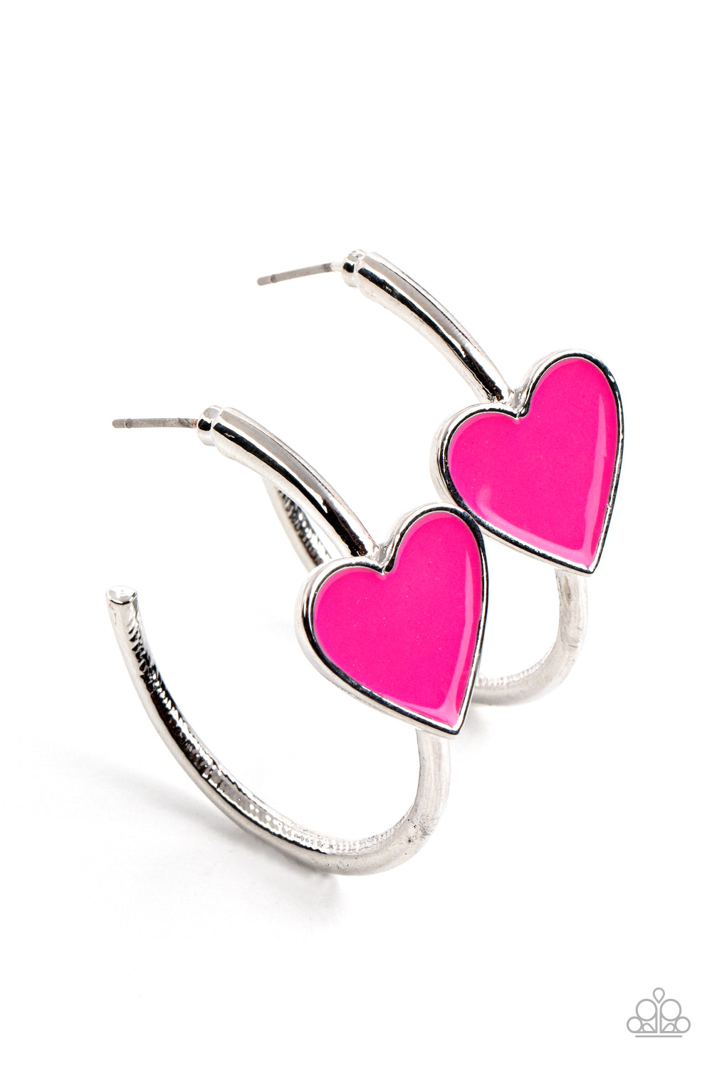 Kiss Up - Pink hoop earring 2238