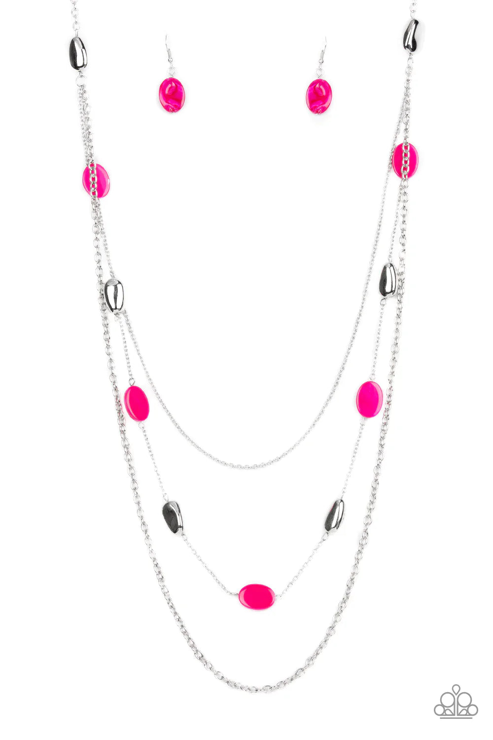 Barefoot and Beachbound - Pink necklace B105