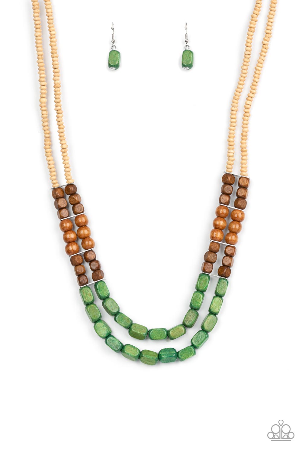 Bermuda Bellhop - Green necklace A018