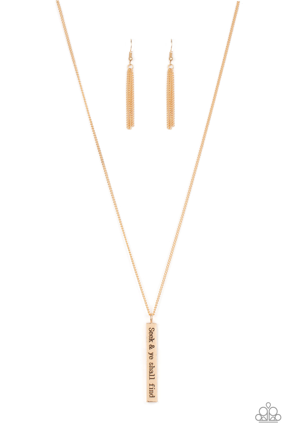 Matt 7:7 - Gold necklace D067
