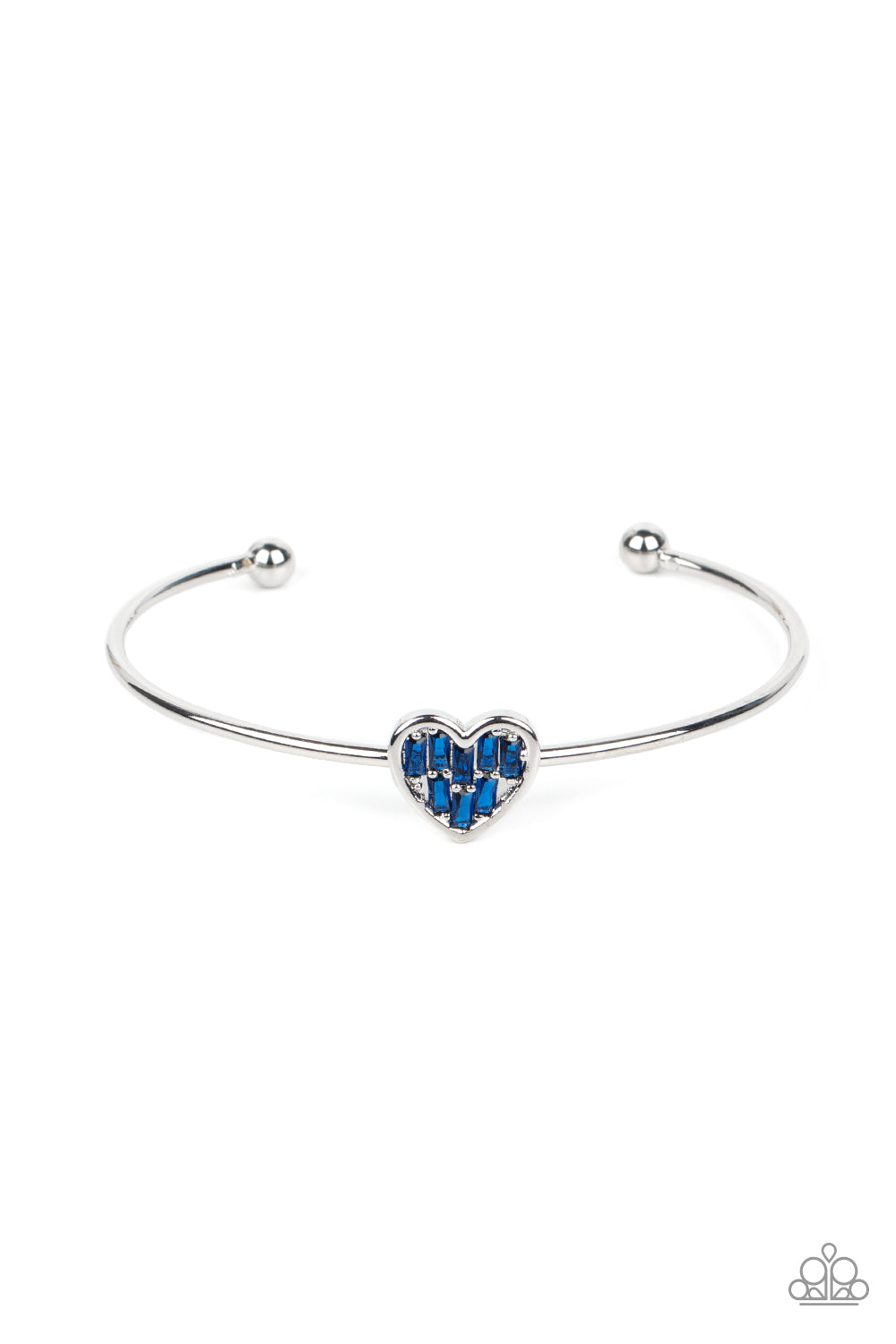 Heart of Ice - Blue cuff bracelet D020