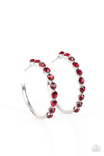 Load image into Gallery viewer, Photo Finish - Red hoop earring D068

