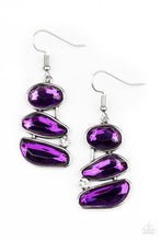 Load image into Gallery viewer, Gem Galaxy - Purple earring A074
