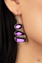 Load image into Gallery viewer, Gem Galaxy - Purple earring A074
