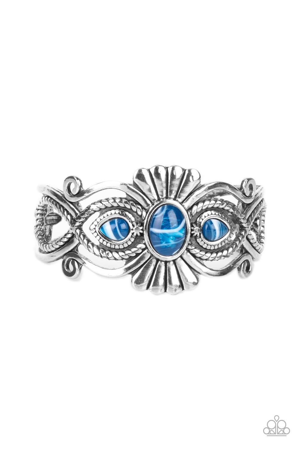 Rural Rumination - Blue cuff bracelet 1796