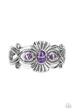 Load image into Gallery viewer, Rural Rumination - Purple cuff bracelet C014
