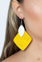 Load image into Gallery viewer, Sabbatical WEAVE - Yellow earring B095
