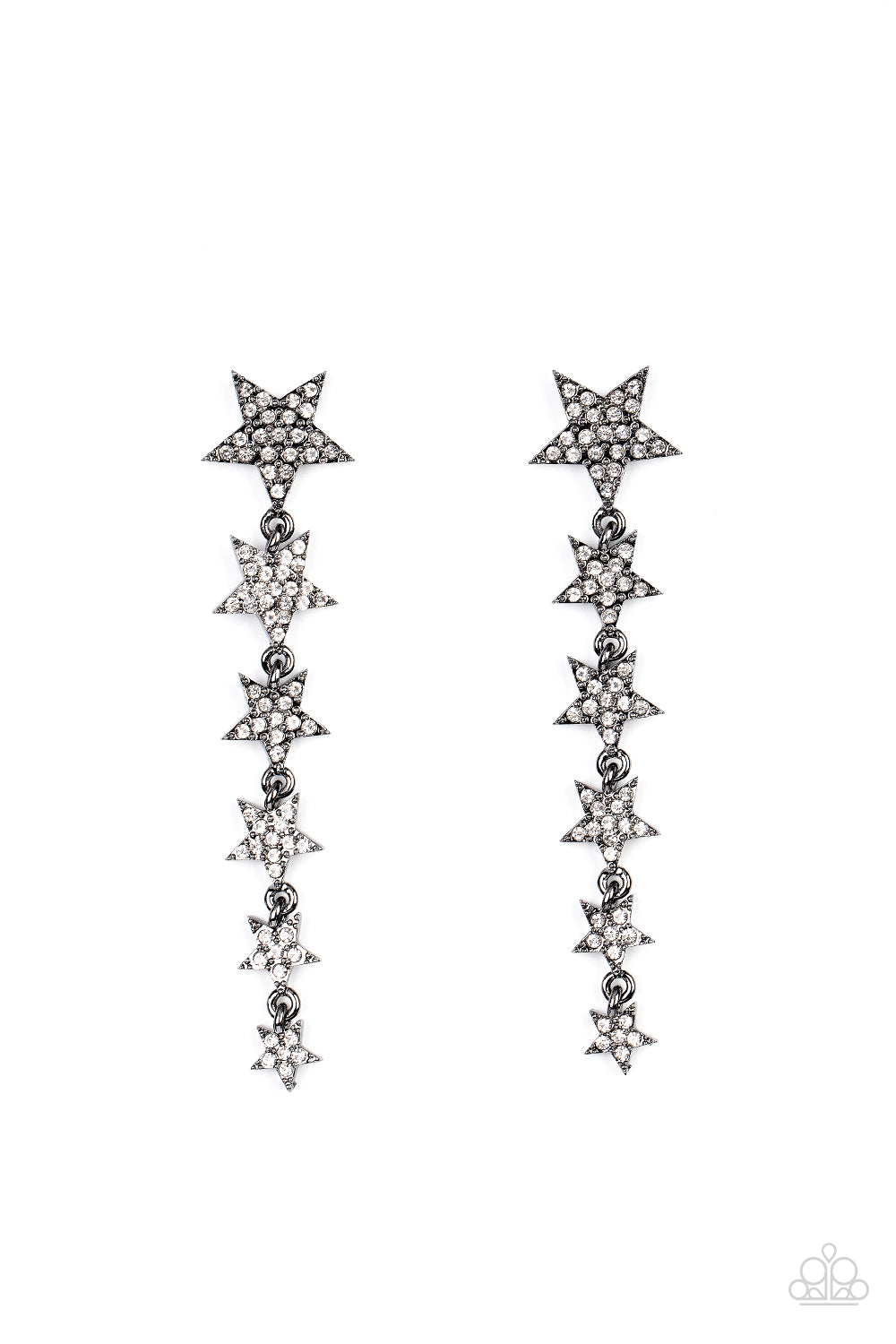 Americana Attitude - Black post earring B111