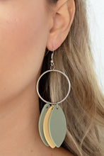 Load image into Gallery viewer, Leafy Laguna - Multi earring B002
