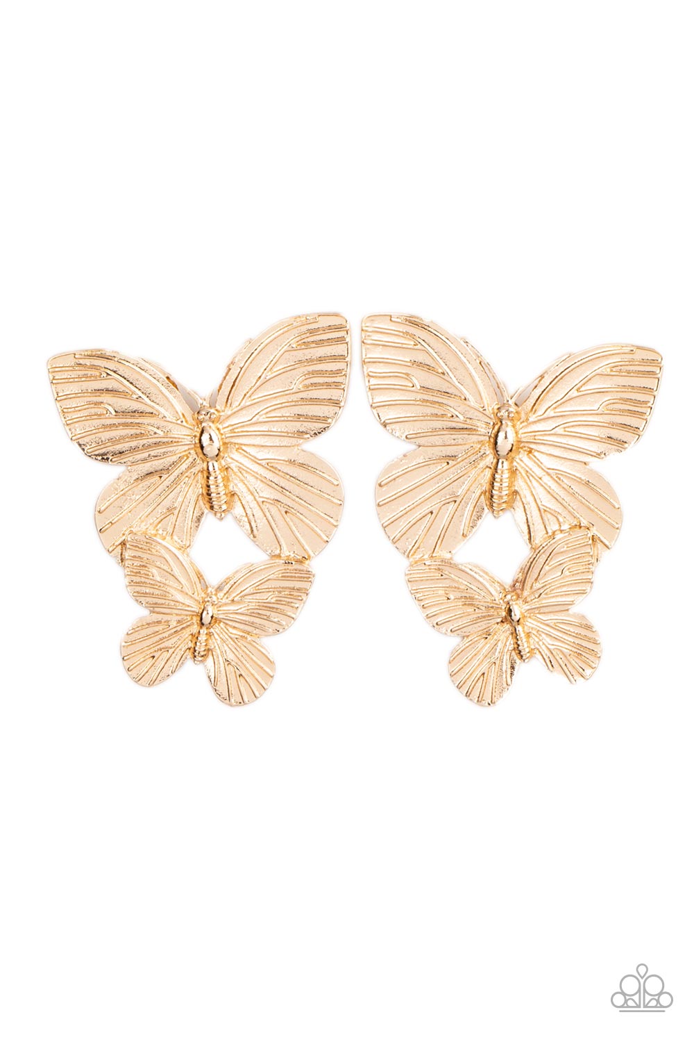 Blushing Butterflies - Gold earring 2238