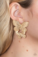 Load image into Gallery viewer, Blushing Butterflies - Gold earring 2238
