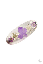 Load image into Gallery viewer, Floral Flurry - Purple hair clip B107
