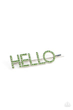 Load image into Gallery viewer, Hello There - Green hair clip  2001
