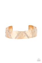 Load image into Gallery viewer, Couture Crusher - Gold cuff bracelet D030
