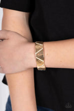 Load image into Gallery viewer, Couture Crusher - Gold cuff bracelet D030
