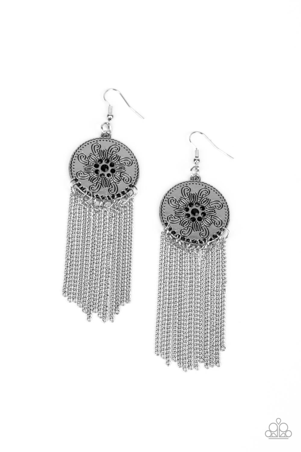 Fringe Control - Black earring B119