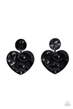 Load image into Gallery viewer, Just a Little Crush - Black post earring C001
