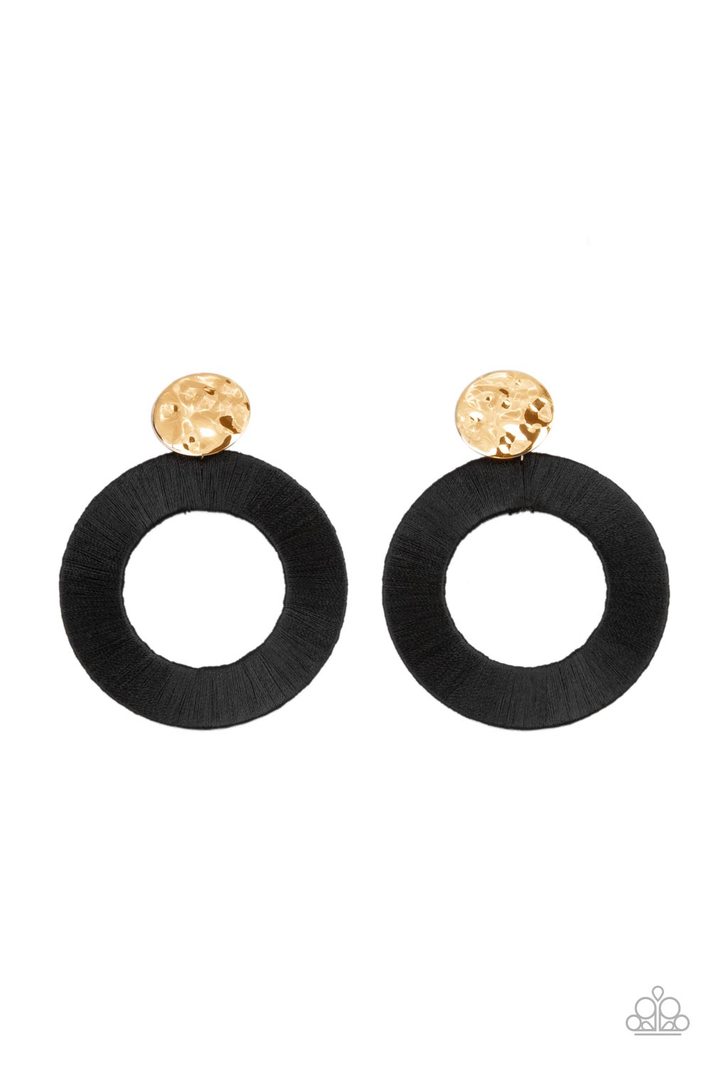 Strategically Sassy - Black post earring A023