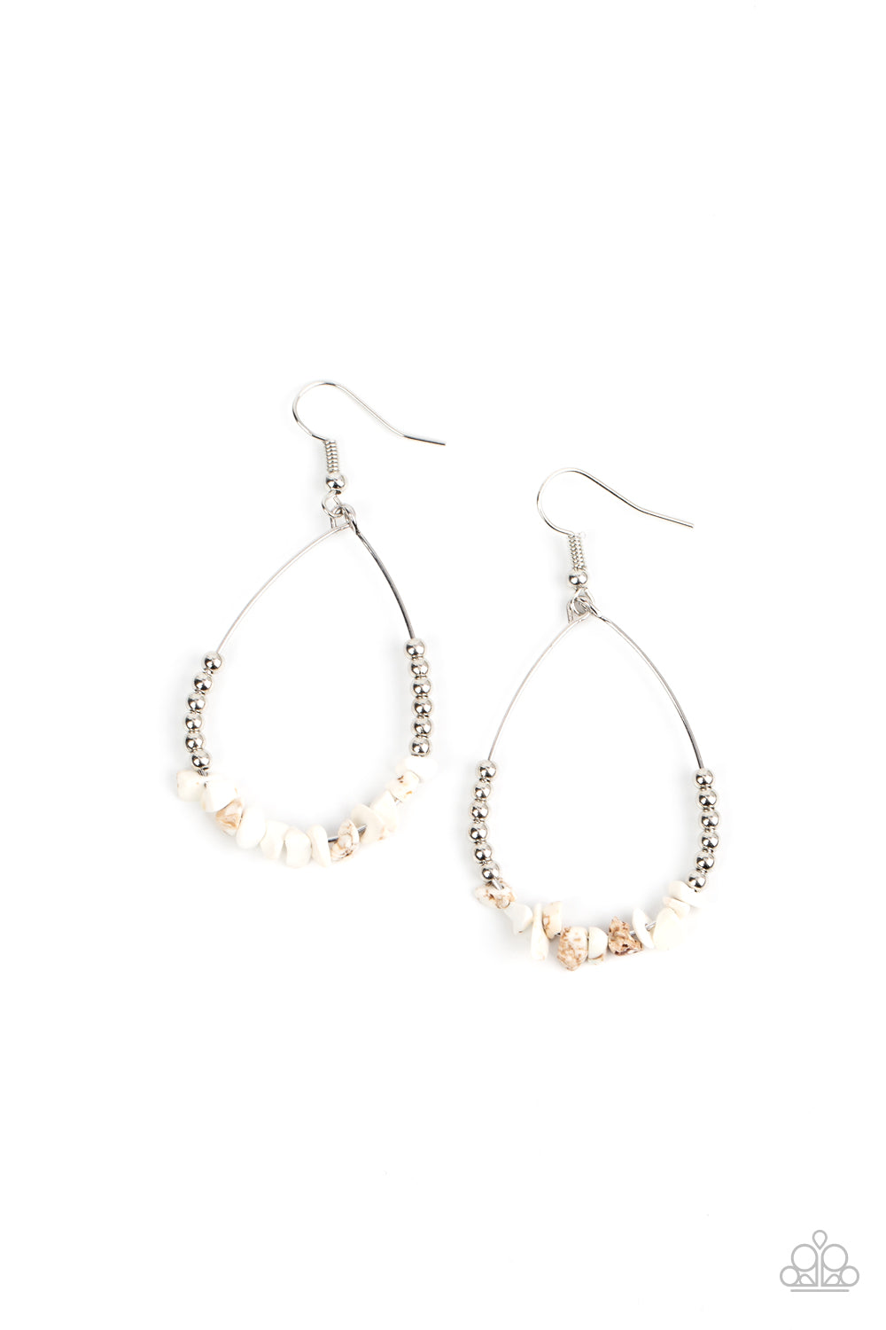 Come Out of Your SHALE - White earring D064