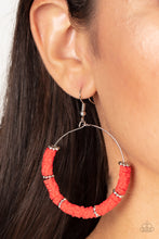 Load image into Gallery viewer, Loudly Layered - Red hoop earring 629
