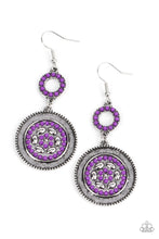Load image into Gallery viewer, Meadow Mantra - Purple earring B095
