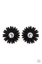 Load image into Gallery viewer, Sunshiny DAIS-y - Black post earring B114
