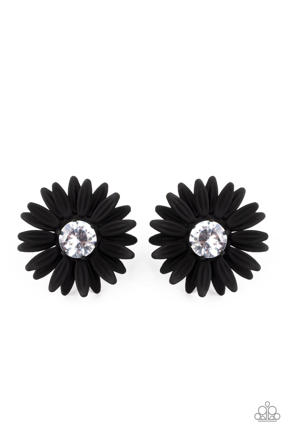 Sunshiny DAIS-y - Black post earring B114