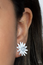 Load image into Gallery viewer, Sunshiny DAIS-y - White post earring 689
