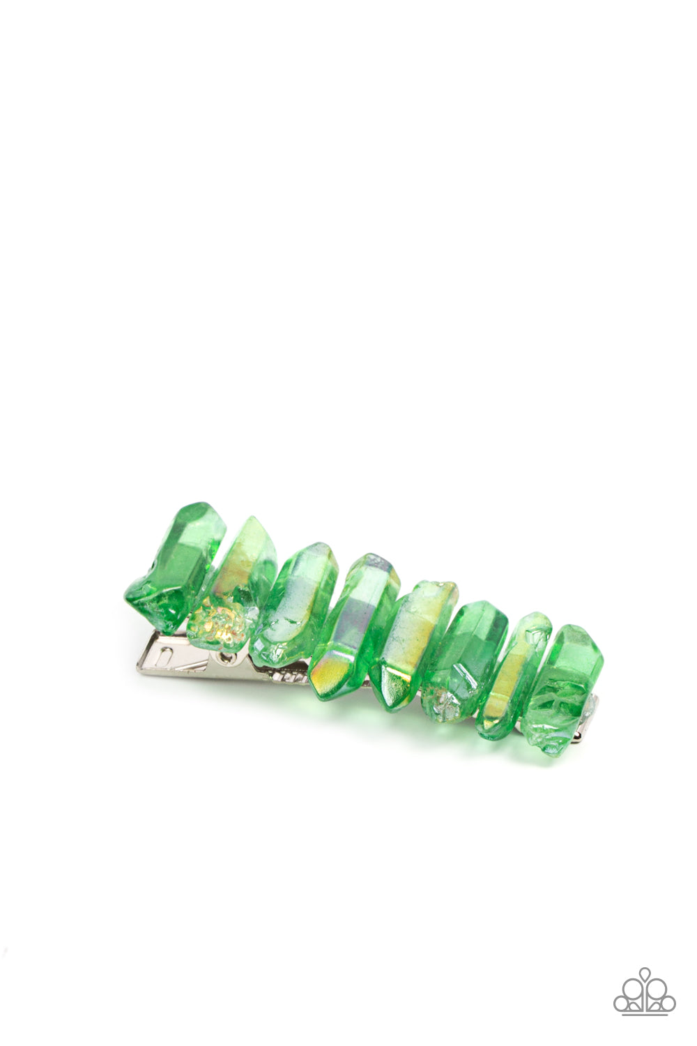 Crystal Caves - Green hair clip B124