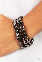 Load image into Gallery viewer, HAUTE Stone - Black bracelet B095
