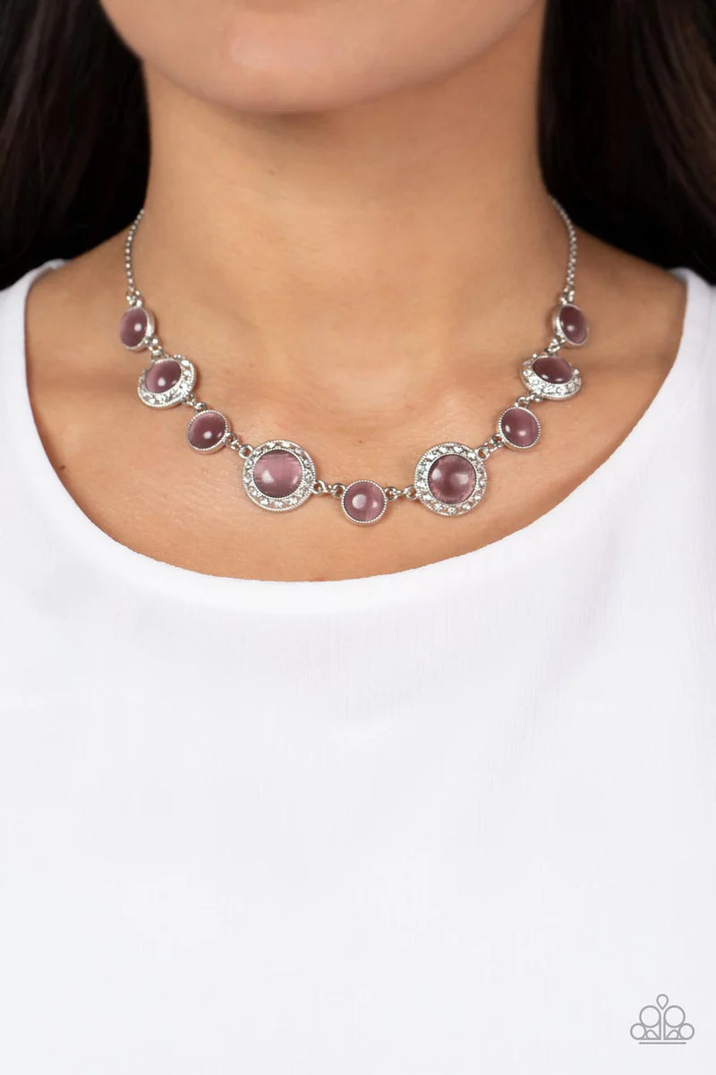 Too Good To BEAM True - Purple necklace B120
