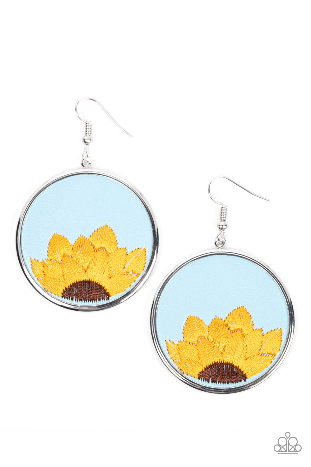 Sun-Kissed Sunflowers - Blue earring D075