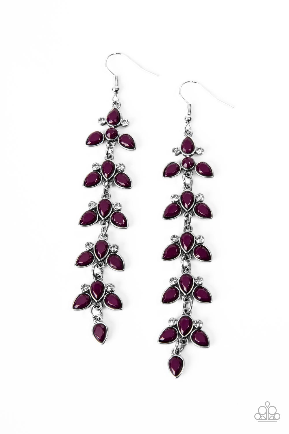 Fanciful Foliage - Purple earring 1799