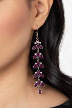 Load image into Gallery viewer, Fanciful Foliage - Purple earring 1799
