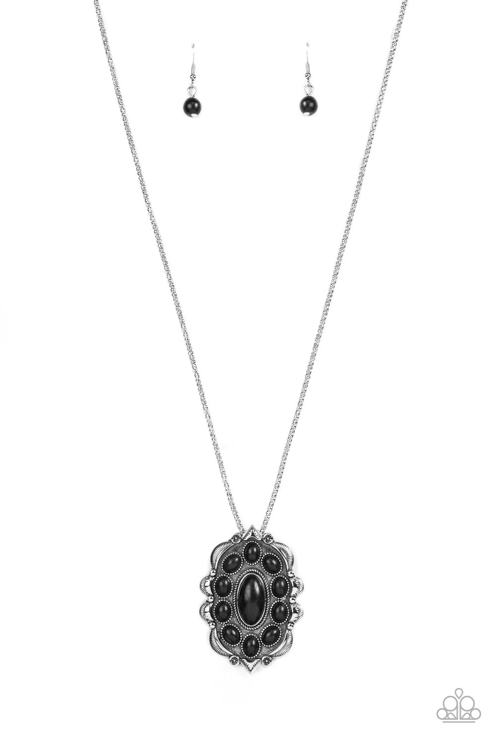 Mojave Medallion - Black necklace B096