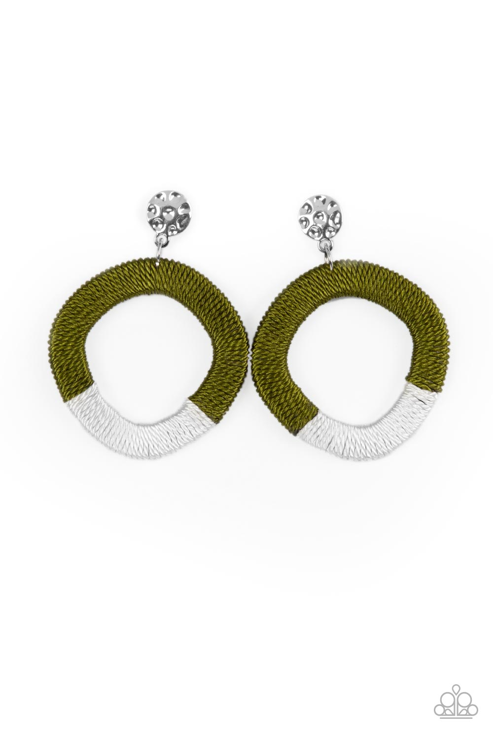 Thats a WRAPAROUND - Green post earring D018