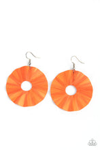 Load image into Gallery viewer, Fan the Breeze - Orange earring 823
