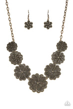 Load image into Gallery viewer, Basketful of Blossoms - Brass necklace C023B
