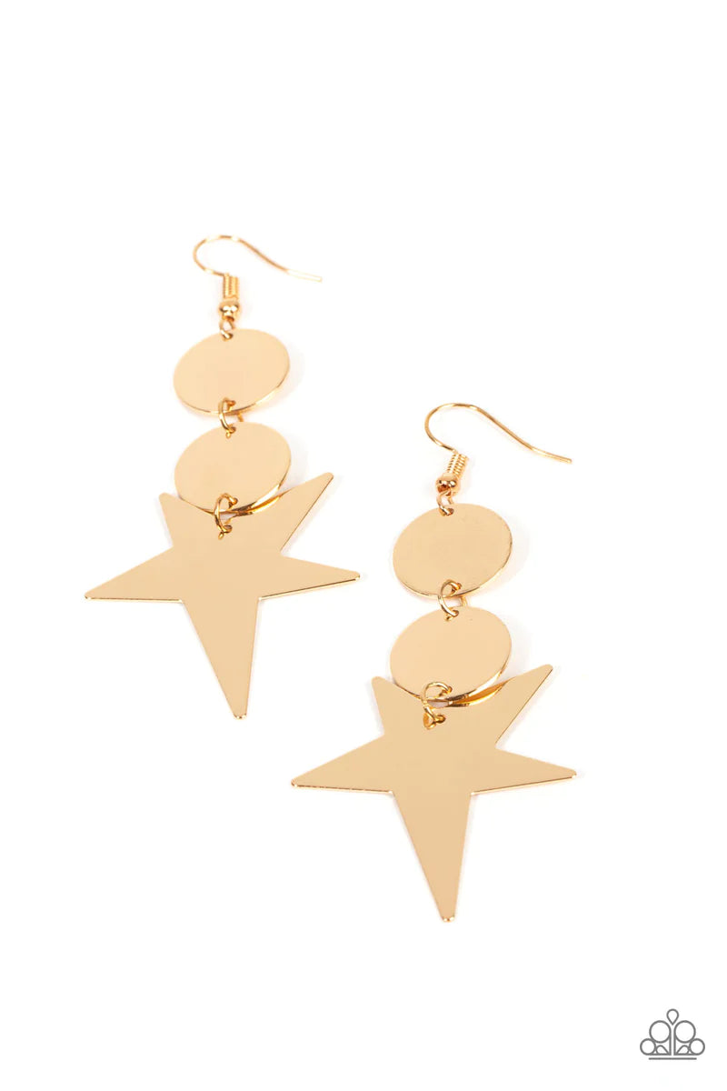 Star Bizarre - Gold earring C006