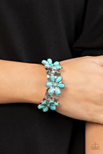 Load image into Gallery viewer, Desert Flower Patch - Blue cuff bracelet 966
